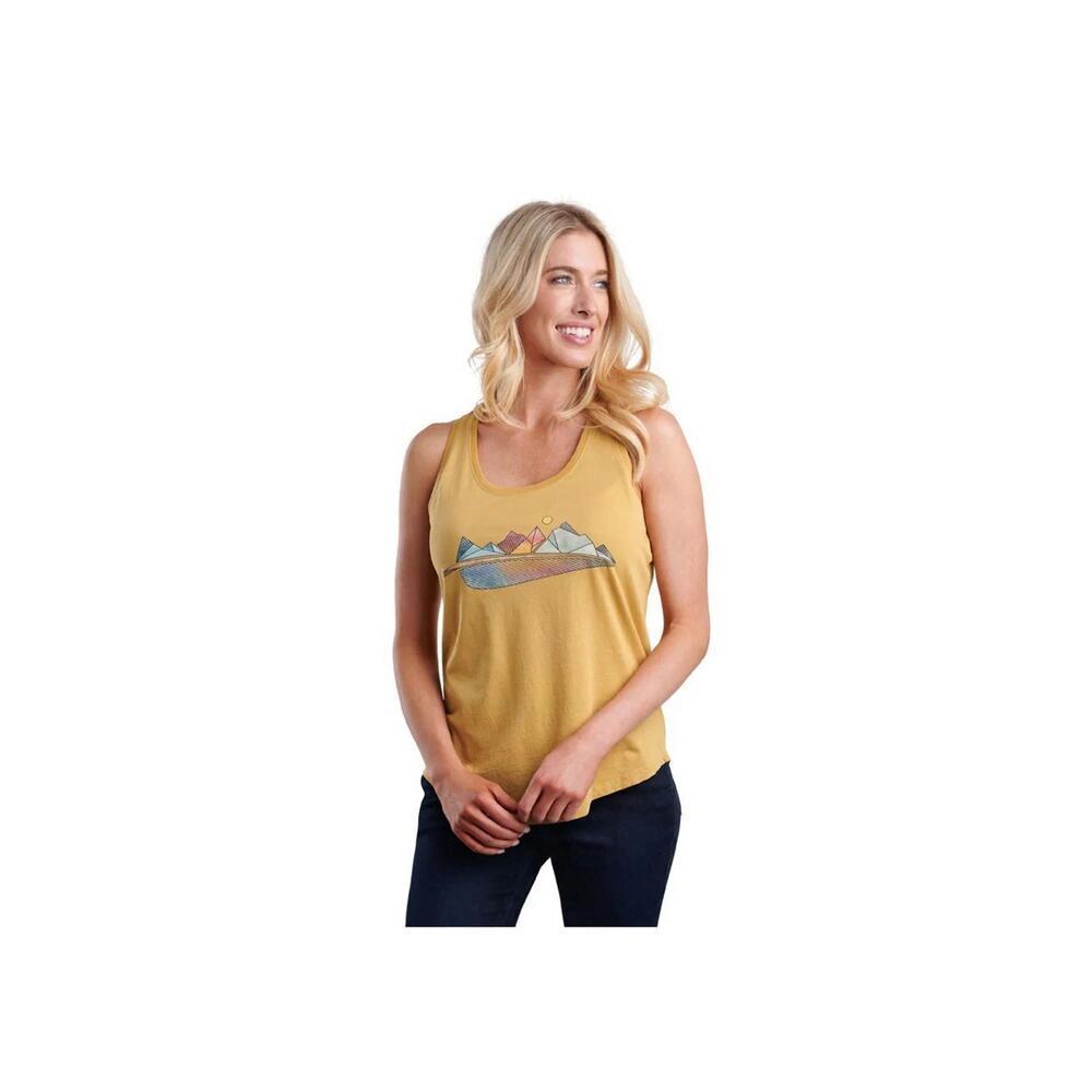 Kuhl women’s reflection graphic tank honey size XS NWT